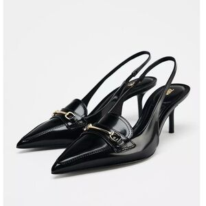 ZARA Slingback Buckle Heels – NWT (Size 40 / US 9)